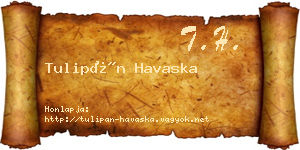 Tulipán Havaska névjegykártya